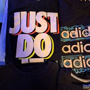Nike Black Multicolor 'Just Do It' Tee